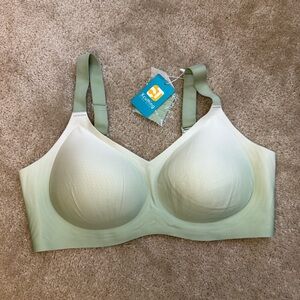 NWT Ombré Green Women’s 2xl Bra with Removable Pads Adjustable Straps seamless